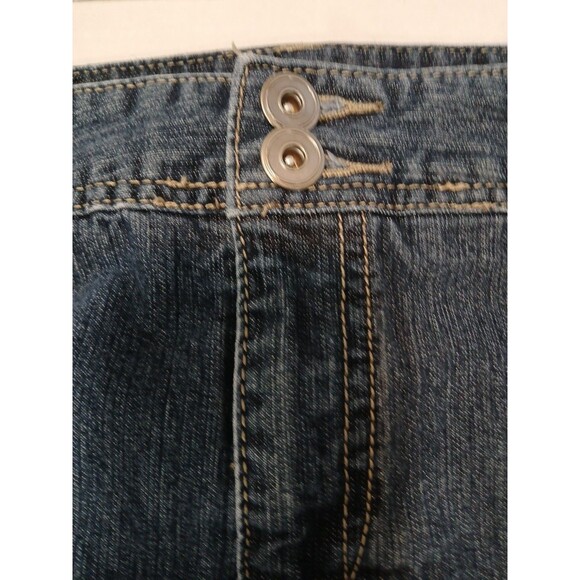 CJ & Banks Mini Denim Blue Jean Skirt Stretch Under Shorts Womens Plus 20 - Picture 3 of 16